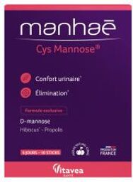 Manhaé Cys Mannose 10 Unités - Boîte 10 sticks de 3 g