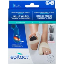 Epitact® Orthèse Corrective de Jour pour Hallux Valgus « Oignon » & Durillons Droite Large