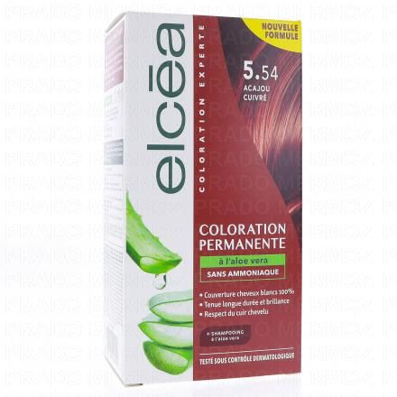 Coloration permanente à l'aloé vera Acajou cuivré 5.54