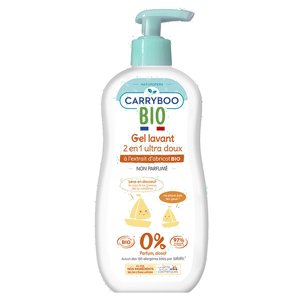 Soins Gel Lavant 2-en-1 Ultra Doux Abricot Bio 500ml