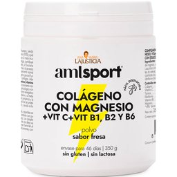 Collagène Avec Magnésium + Vit C + Vit B1, B2 et B6 Goût Fraise 350
