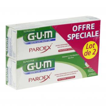PAROEX gel dentifrice lot de 2 tubes 75ml