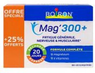 Mag'300+ 80 Comprimés + 20 Comprimés Offerts - Boîte 100 comprimés