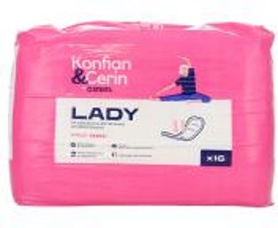 Konfian & Cerin Lady Maxi Protections Féminines Anatomiques 16 Unités - Paquet 16 protections