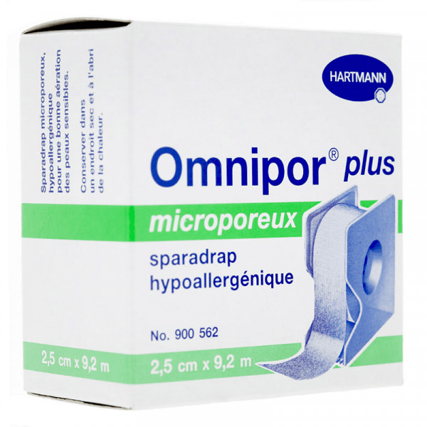 Omnipor Plus Sparadrap Microporeux avec Dévidoir 9,2M x 2,5cm