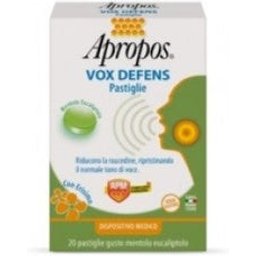 À-propos Vox Defens menthe et eucalyptus 20 pastilles