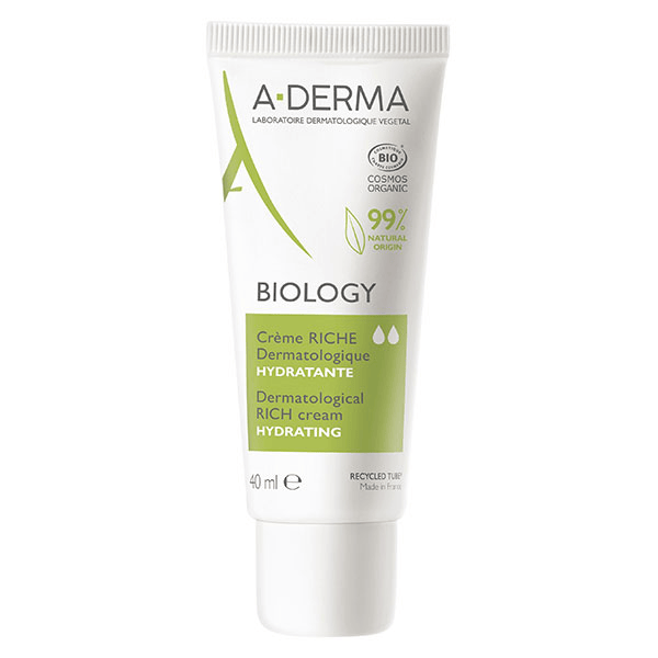 Biology Crème Riche Dermatologique Hydratante Bio 40ml