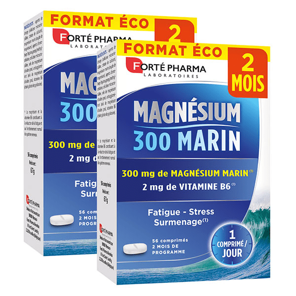 Magnésium 300 Marin Lot de 2x56 comprimés
