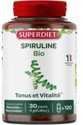 Spiruline Bio 120 Gélules - Pot 120 gélules