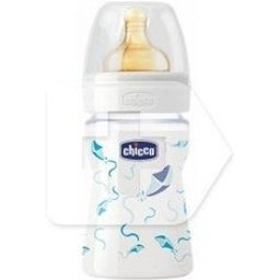 Nature biberon physiologique tétine en cristal bleu physiologique +0M 150ml 1ud