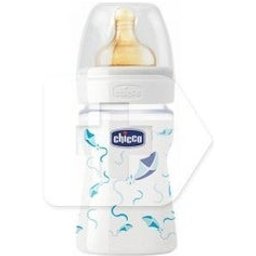 Nature biberon physiologique tétine en cristal bleu physiologique +0M 150ml 1ud