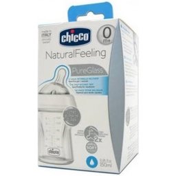 Biberon Crystal T Silicone Chicco Natural Feeling 150ml