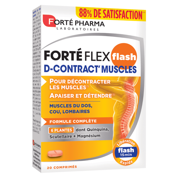 Forté Flex Flash D-Contract' Muscles Magnésium - 20 comprimés