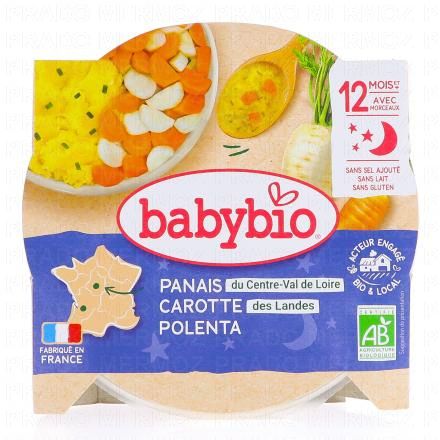 Repas du Soir - Petit plat Douceur de Panais carotte des landes, polenta 230g dès 12 mois