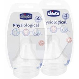 Chicco™ Tétine silicone physiologique + 4m 2uds 2uds
