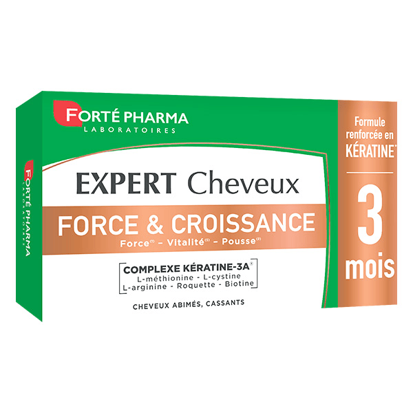 Expert Cheveux Force et Croissance Vitalité Kératine Format 3 mois