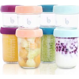 Contenedor Hermético Vidrio 100ml y 220ml 8uds