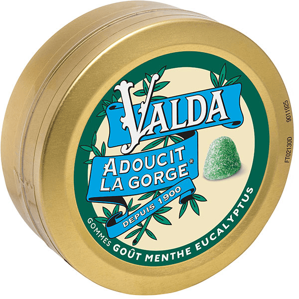 Adoucit la gorge Gommes Goût Menthe Eucalyptus 50g