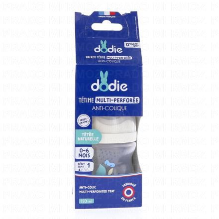 Biberon Tétine Multi-Perforée 0/6 mois 150ml bleu