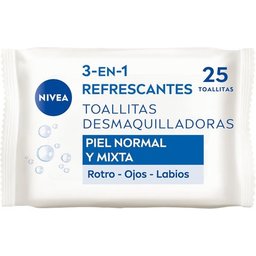 Lingettes Démaquillants Rafraîchissantes 3 en 1 25 uts