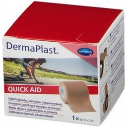 Quick Aid Bande Mousse Auto-adhésive Élastique 6 cmx2 m Nude 1 Unité