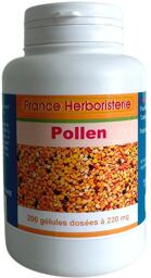 GELULES POLLEN 200 gélules dosées à 220mg.