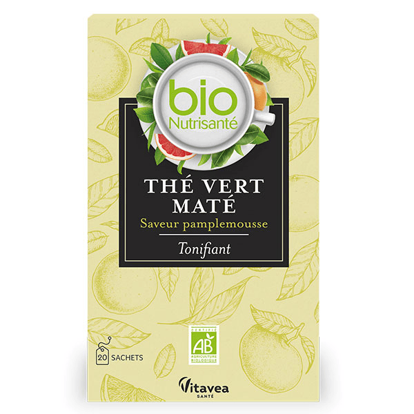 - Biosnutrisanté -  Thé vert maté Pamplemousse - 20 sachets
