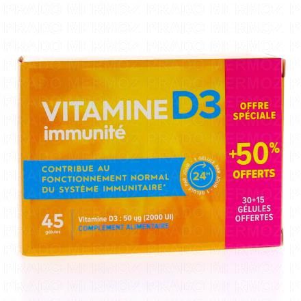 Immunité - Vitamine D3 45 gélules