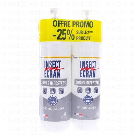 INSECT ECRAN Zones infestées - Répulsif cutané lot de 2 * 100 ml