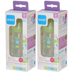 MAM Biberon anti-colique 260 ml de 0 à 6 mois motif Vert