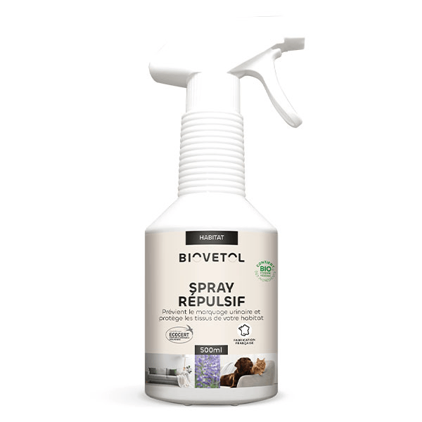 Spray Répulsif Chien et Chat Bio 500ml