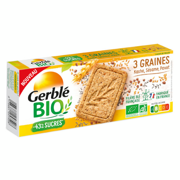 Bio 3 Graines Kasha Sésame Pavot 132g