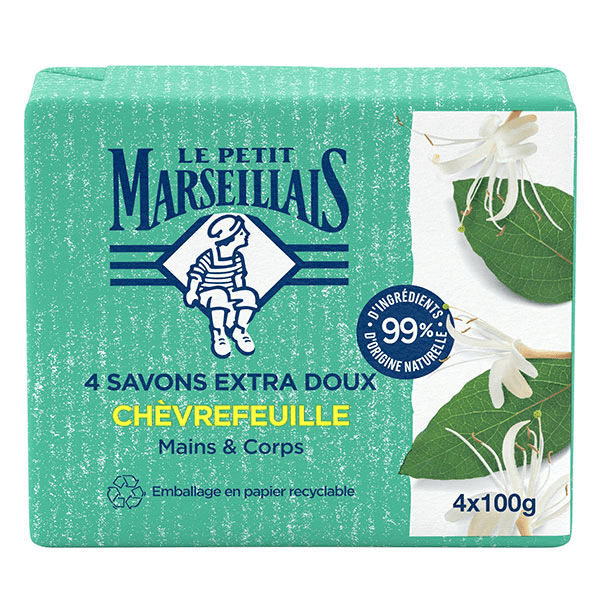 Savon Chèvrefeuille Lot de 4 x 100 g 