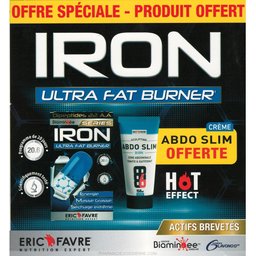 Pack Iron Ultra Fat Burner 120 Gélules + Gel Abdo Slim 150ml
