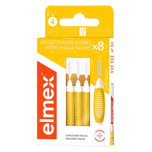 - Brossettes interdentaires Taille 4 - 1,3mm - Pack de 8 brossettes