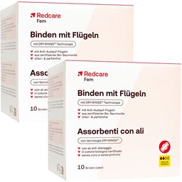 Redcare Fem serviettes hygiéniques à ailettes
