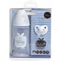 Pack Biberon + Sucette + Broche Liberté Bleu 0-6m