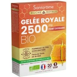 Gelée Royale 2500mg Bio 20 Ampoules