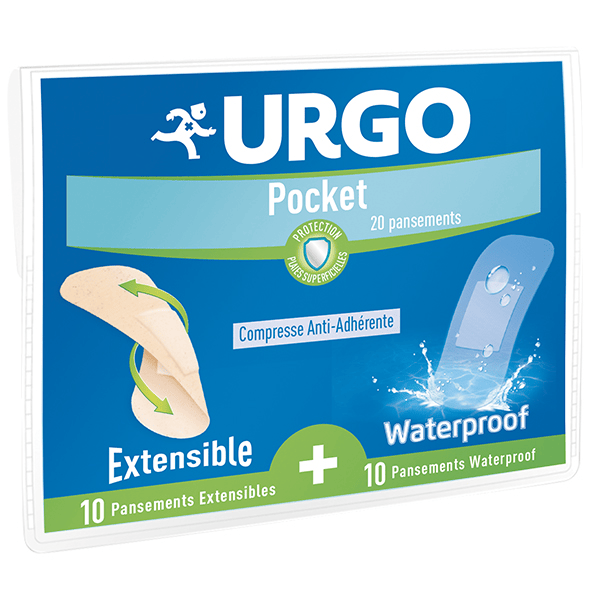 Premiers Soins Pansement Pocket 10 pansements extensibles + 10 pansements waterproof