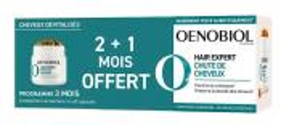 Hair Expert Chute de Cheveux Complément Alimentaire 2 Mois + 1 Mois Offert - Lot