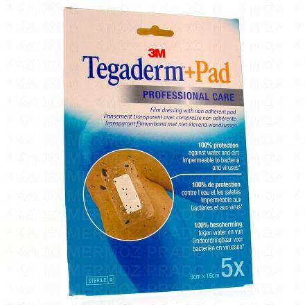 Tegaderm +Pad - Professional care - Pansement transparent avec compresse 5 pansements 9cm x 15cm