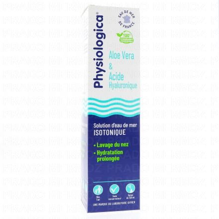 Solution d'eau de mer isotonique aloe vera et acide hyaluronique 120ml