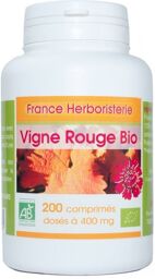 VIGNE ROUGE BIO AB 200 comprimés dosés à 400 mg en comprimés.