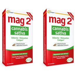 MAG 2 Cannabis Sativa à base de magnésium, vitamine B6 et cannabis sativa - complément alimentaire - 30 comprimés