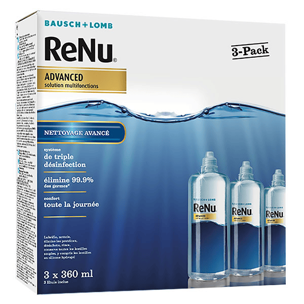 ReNu Advanced 3X360 ml - Solution multifonctions lentilles souples