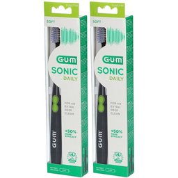 Gum® Sonic Daily Black 4100 Brosse à dents électrique à pile