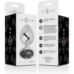 Plug Anal en Métal avec Cristal Noir Taille L 1ut