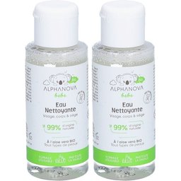 Bébé Eau nettoyante visage, corps et siège à l’aloe vera bio