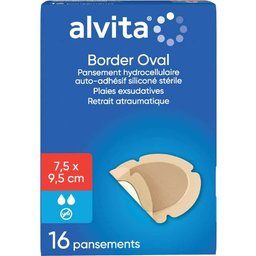 Border Oval Pansement Hydrocellulaire 7,5x9,5cm 16uts