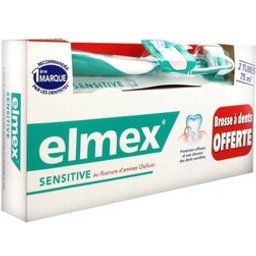 Sensitive Dentifrice Protection Caries 75ml Lot De 2 + 1 Brosse À Dents Offerte